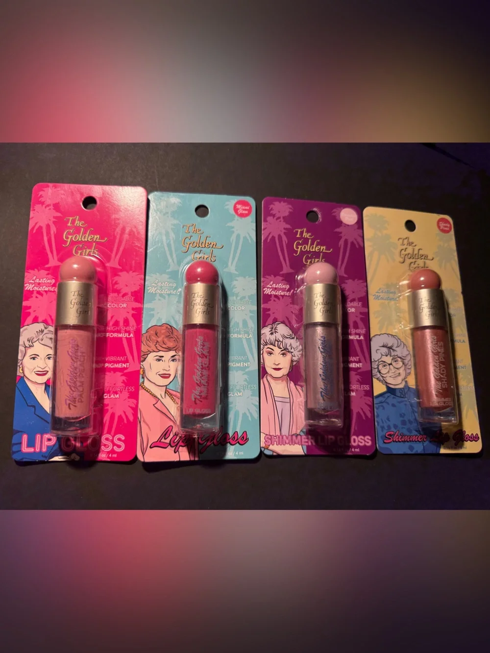 The Golden Girls Lip Gloss Set – Creamy Pink, Peach Shades